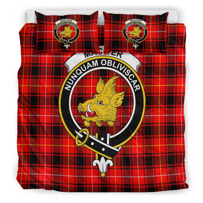 MacIver Modern Tartan Crest Bedding Set