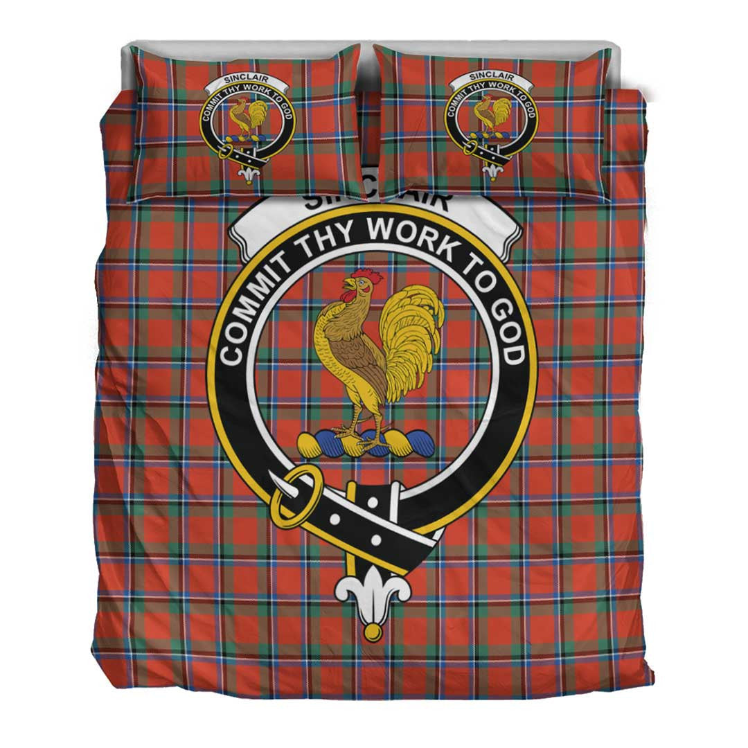 Sinclair Ancient Tartan Crest Bedding Set