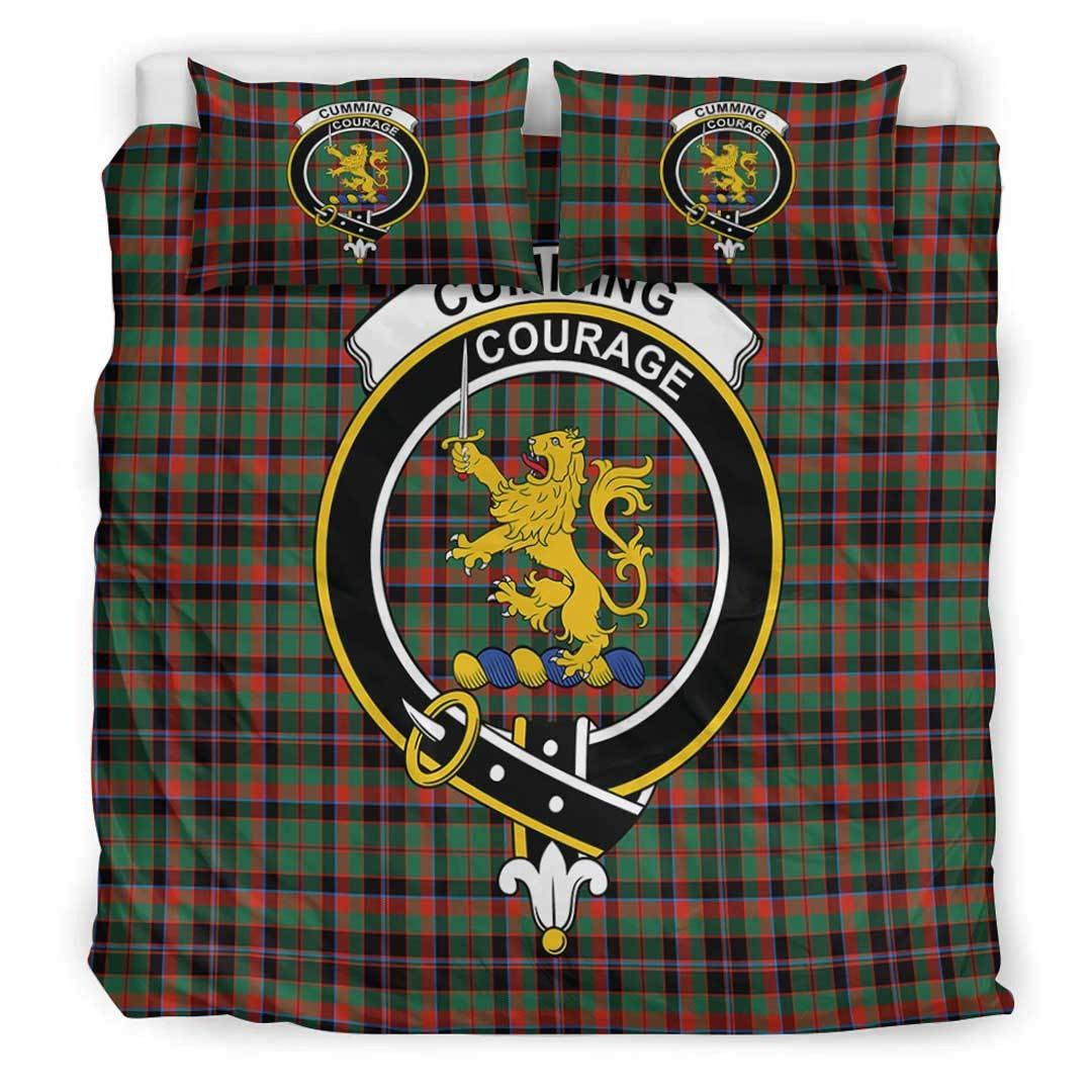 Cumming Hunting Ancient Tartan Crest Bedding Set