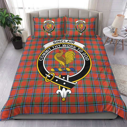 Sinclair Ancient Tartan Crest Bedding Set