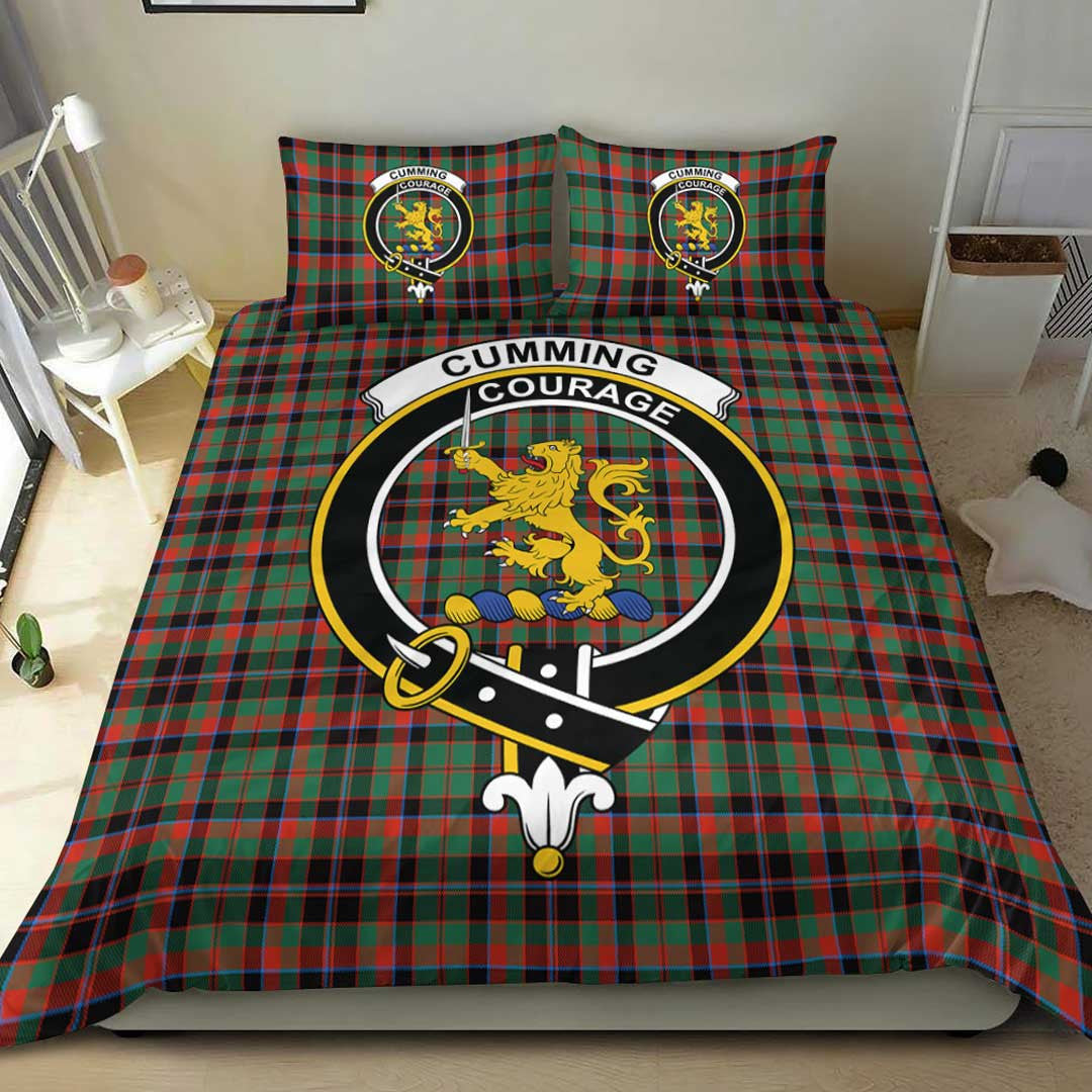 Cumming Hunting Ancient Tartan Crest Bedding Set