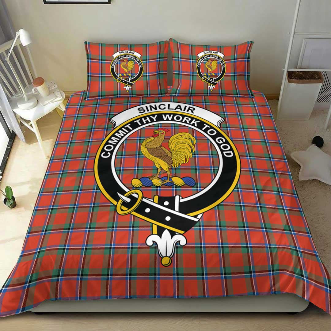 Sinclair Ancient Tartan Crest Bedding Set