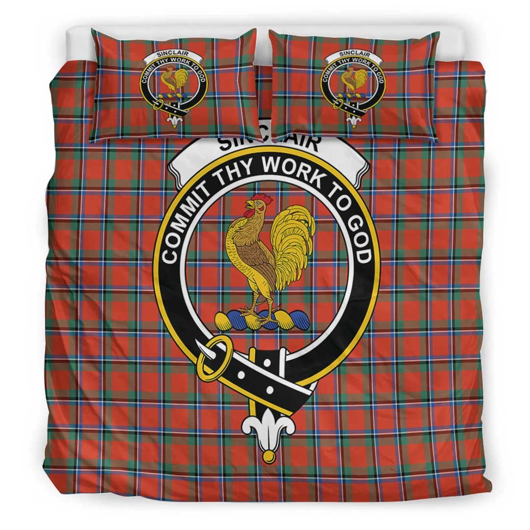 Sinclair Ancient Tartan Crest Bedding Set