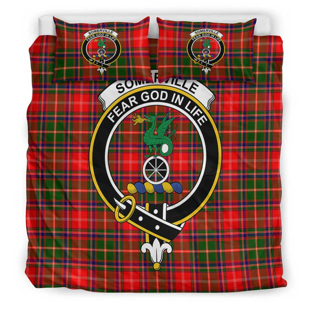 Somerville Modern Tartan Crest Bedding Set