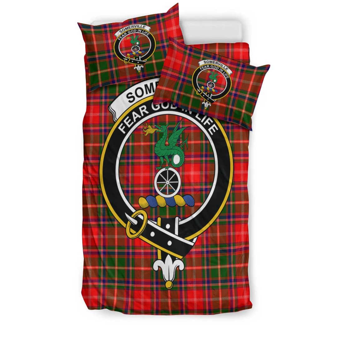 Somerville Modern Tartan Crest Bedding Set