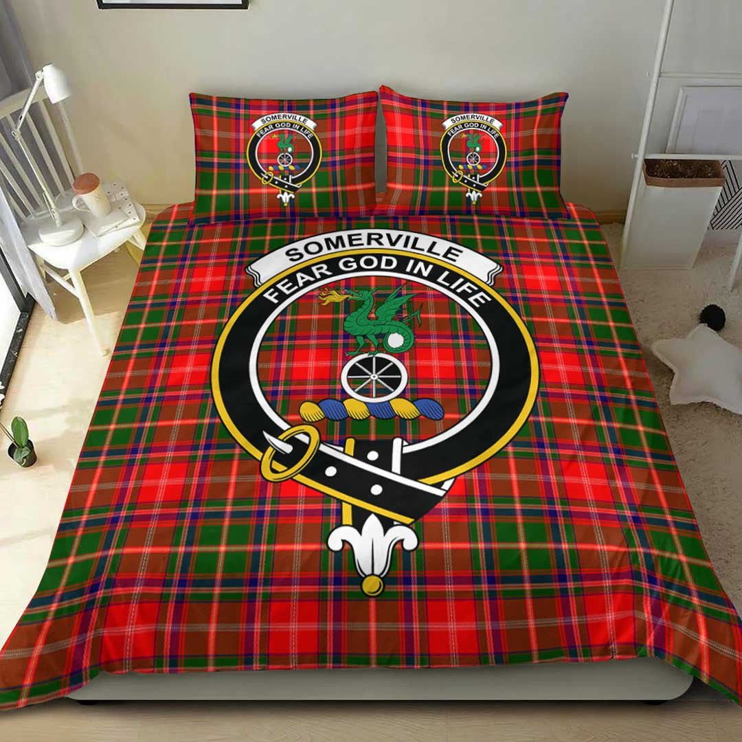 Somerville Modern Tartan Crest Bedding Set