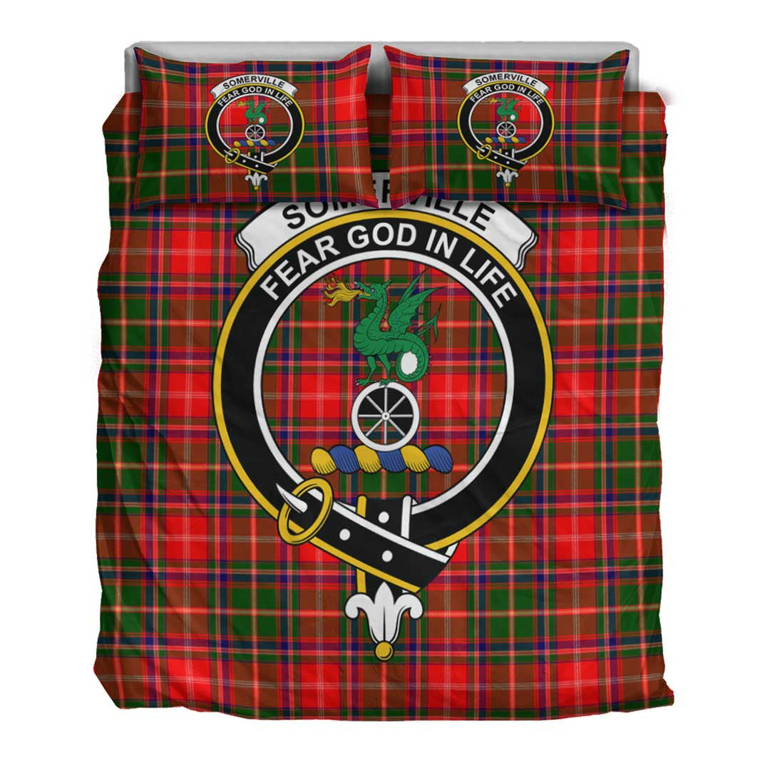 Somerville Modern Tartan Crest Bedding Set