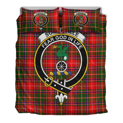 Somerville Modern Tartan Crest Bedding Set