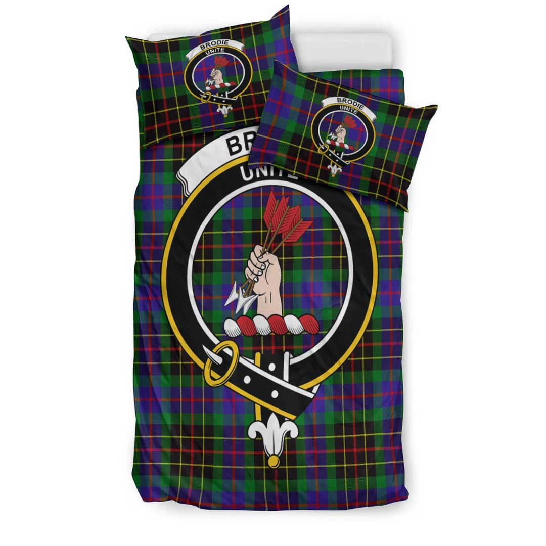 Brodie Hunting Modern Tartan Crest Bedding Set