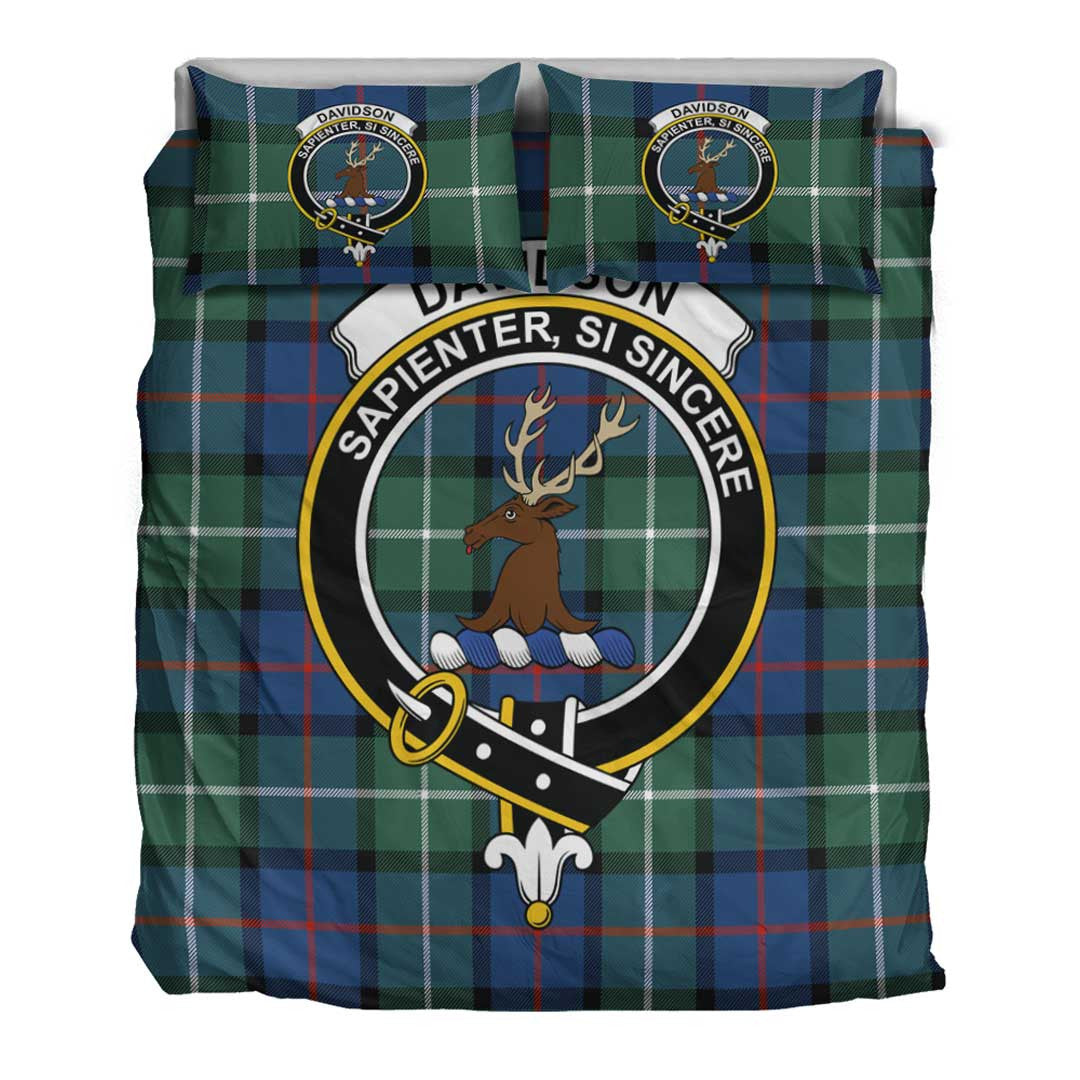 Davidson of Tulloch Tartan Crest Bedding Set