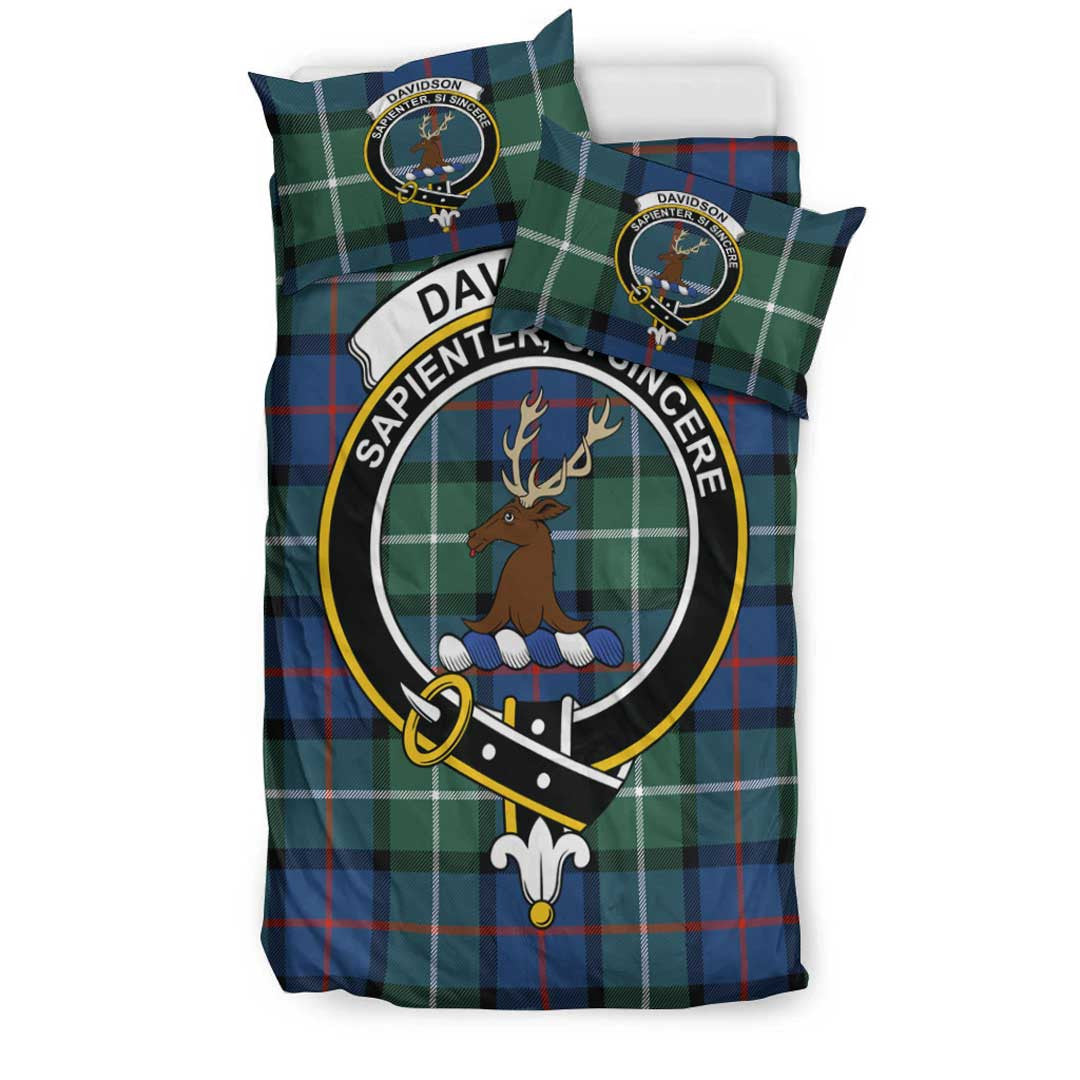 Davidson of Tulloch Tartan Crest Bedding Set