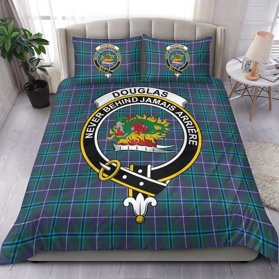 Douglas Modern Tartan Crest Bedding Set