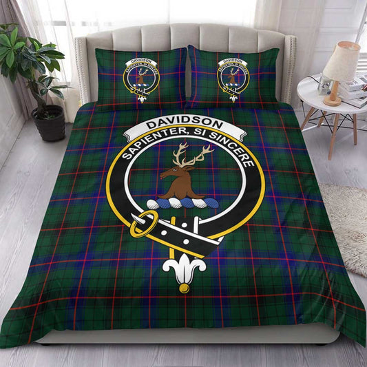 Davidson Modern Tartan Crest Bedding Set