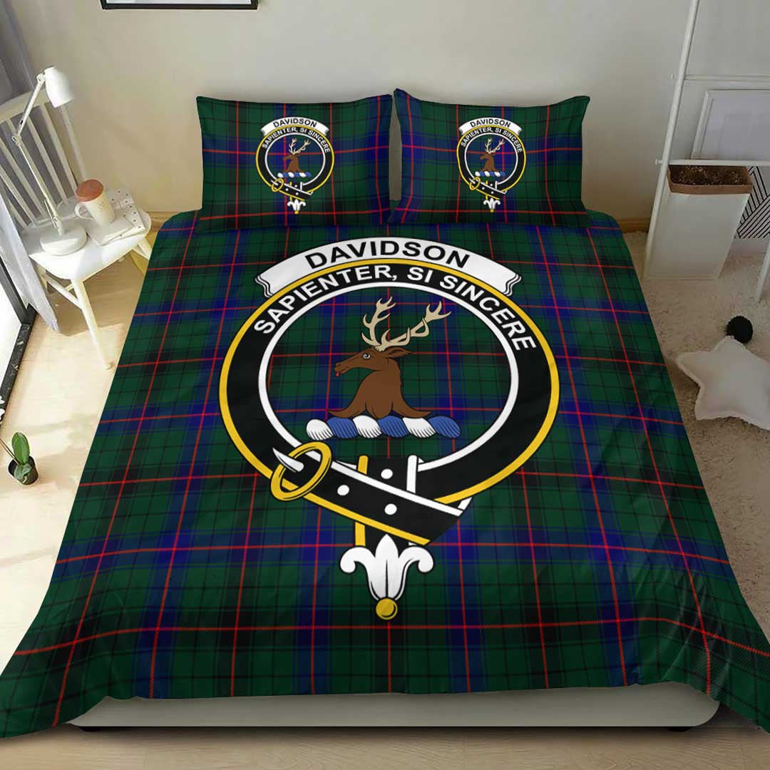 Davidson Modern Tartan Crest Bedding Set