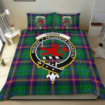 Young Modern Tartan Crest Bedding Set