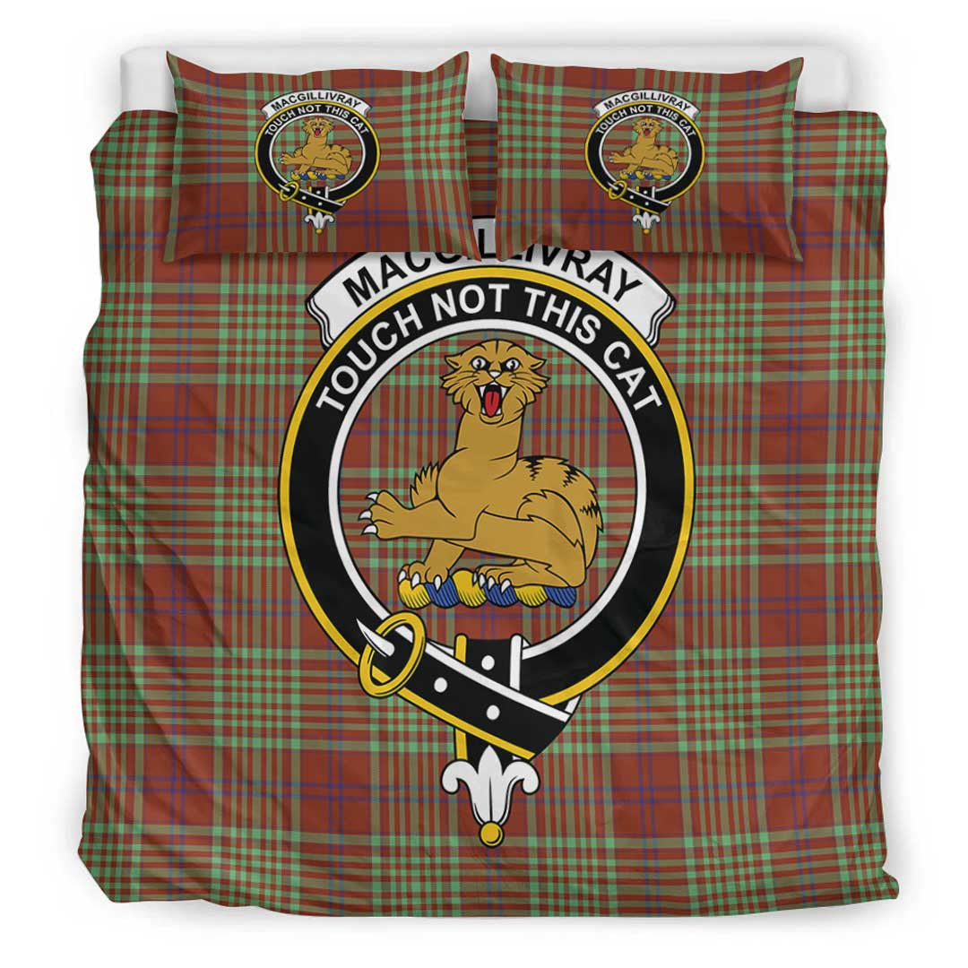 MacGillivray Hunting Ancient Tartan Crest Bedding Set