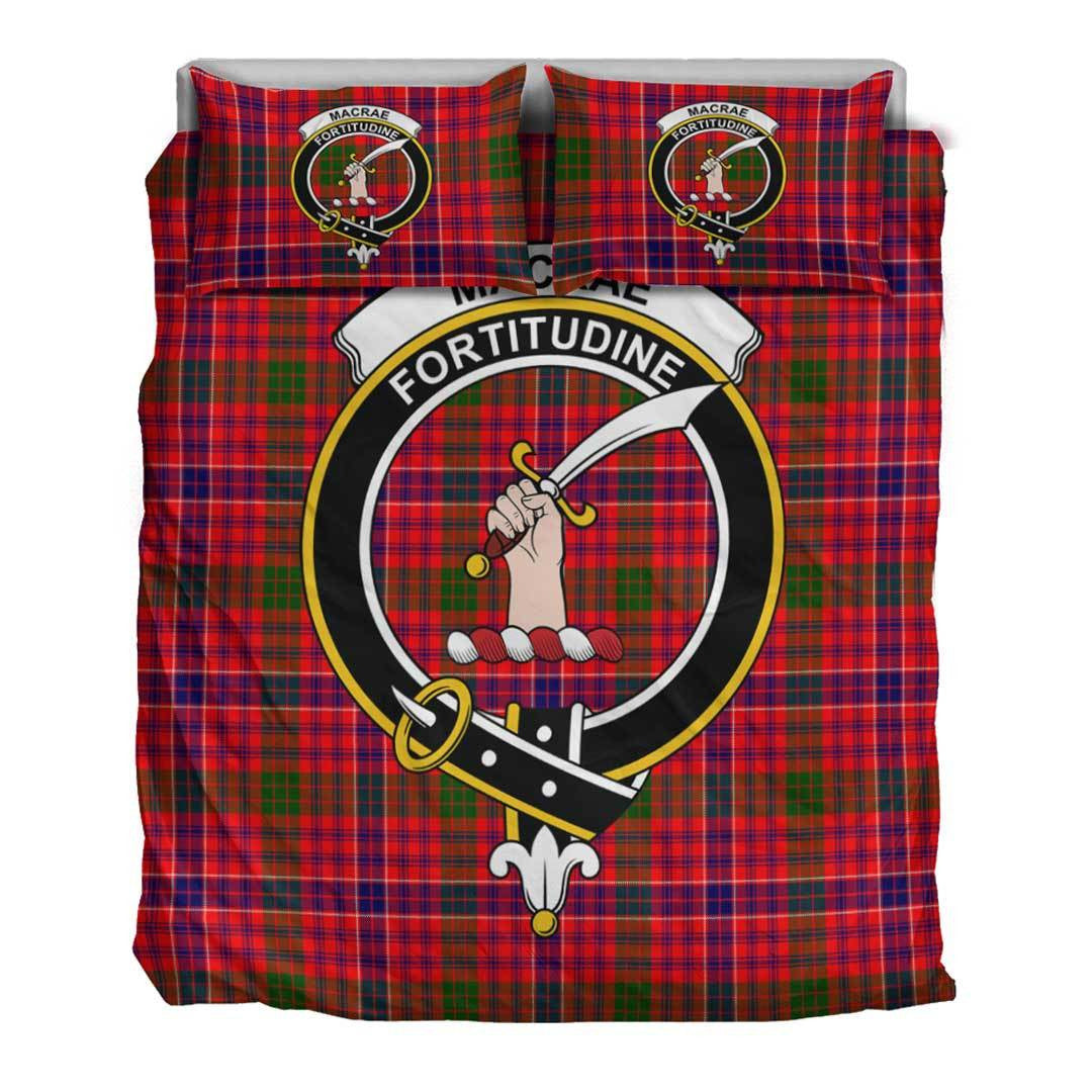 MacRae Modern Tartan Crest Bedding Set