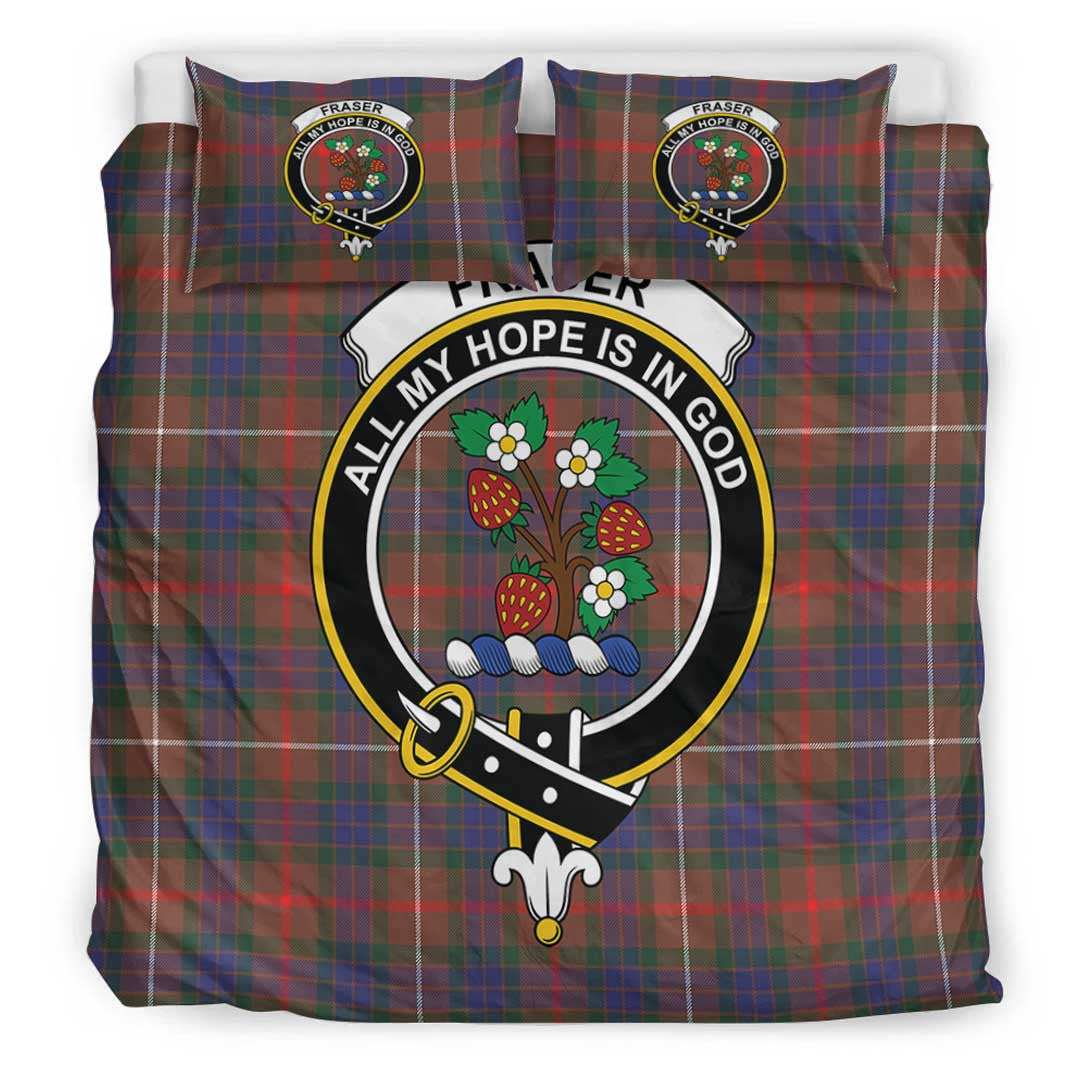 Fraser Hunting Modern Tartan Crest Bedding Set