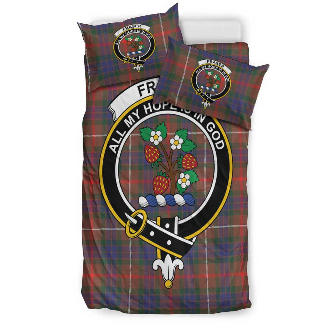 Fraser Hunting Modern Tartan Crest Bedding Set