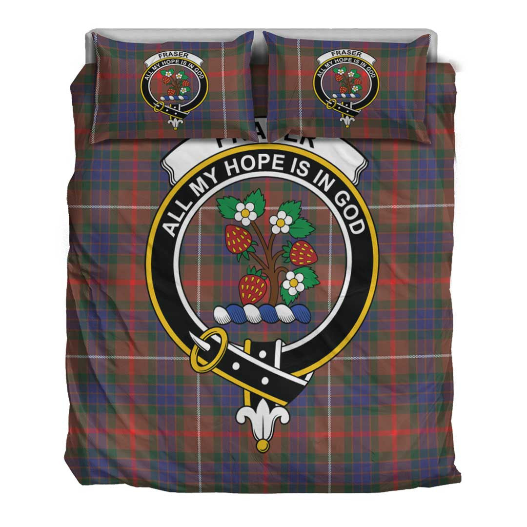 Fraser Hunting Modern Tartan Crest Bedding Set