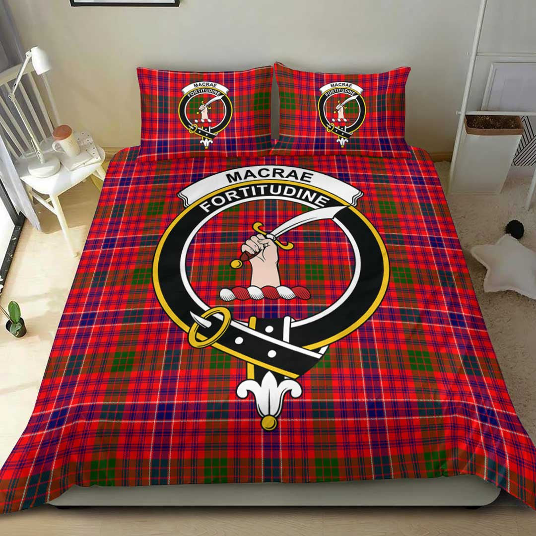 MacRae Modern Tartan Crest Bedding Set