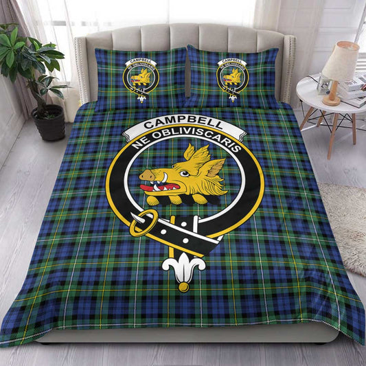 Campbell Argyll Ancient Tartan Crest Bedding Set