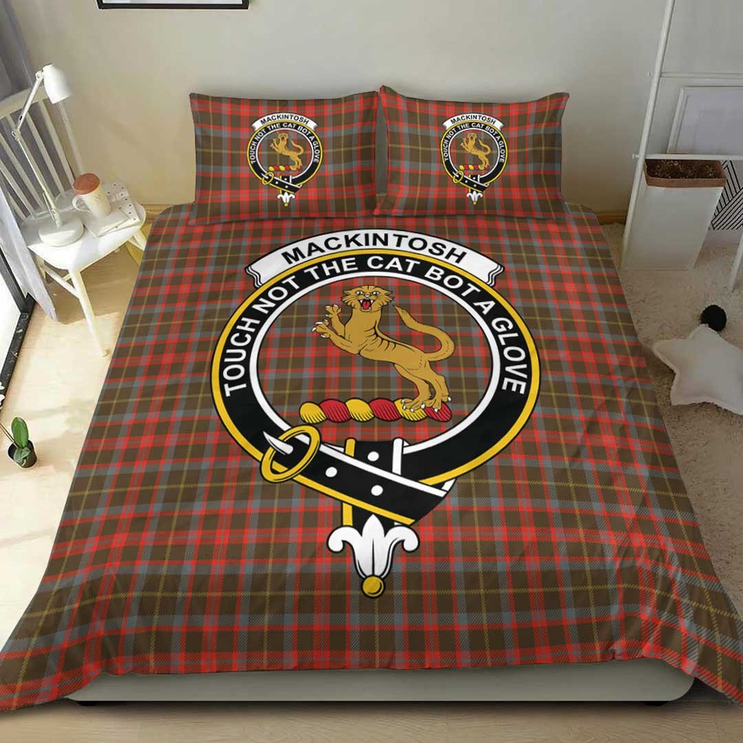 MacKintosh Hunting Weathered Tartan Crest Bedding Set