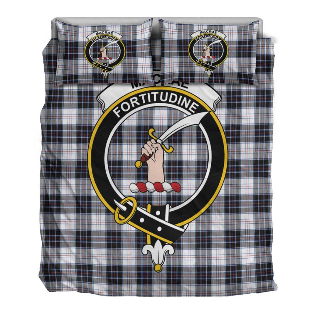 MacRae Dress Modern Tartan Crest Bedding Set