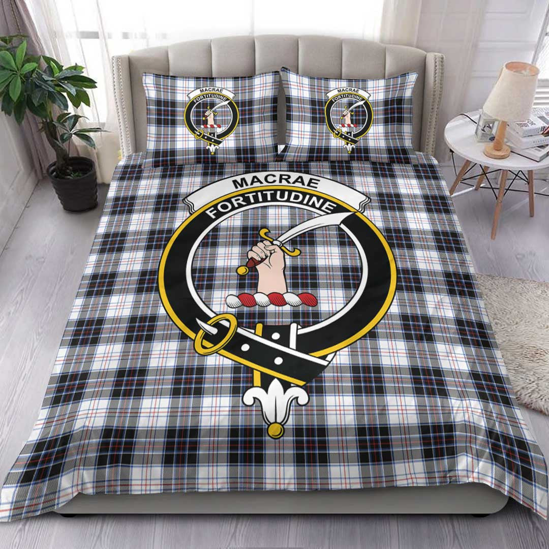 MacRae Dress Modern Tartan Crest Bedding Set