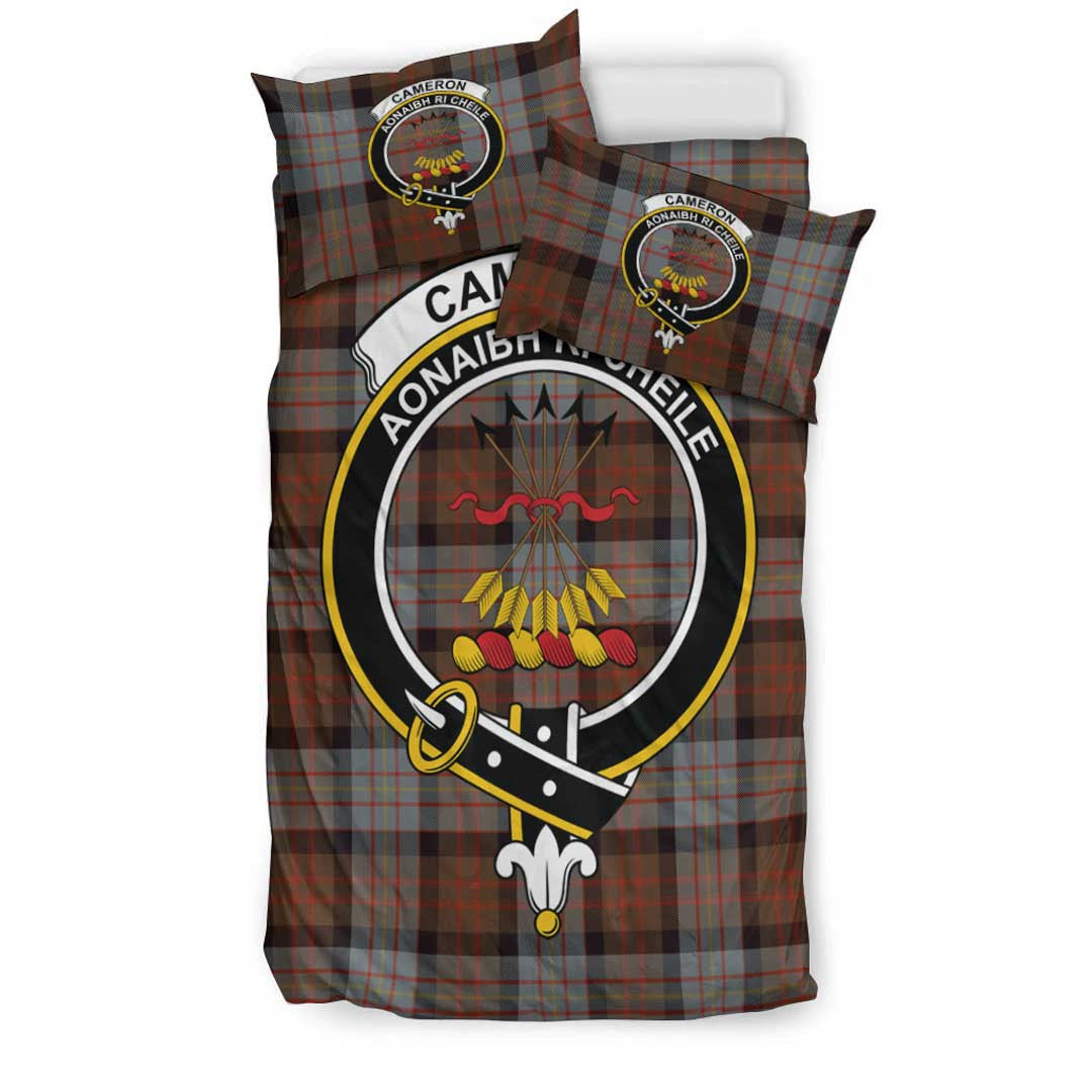 Cameron of Erracht Weathered Tartan Crest Bedding Set