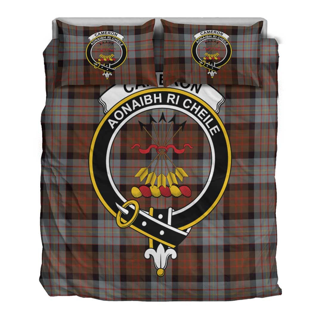 Cameron of Erracht Weathered Tartan Crest Bedding Set