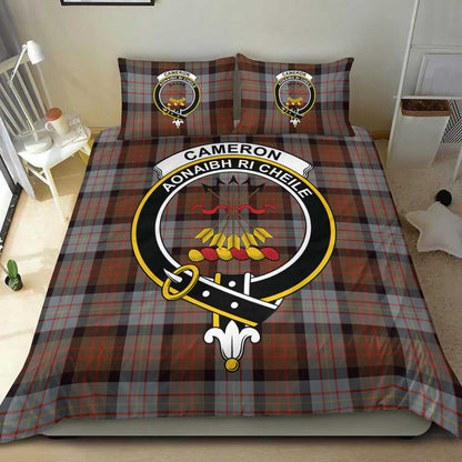 Cameron of Erracht Weathered Tartan Crest Bedding Set