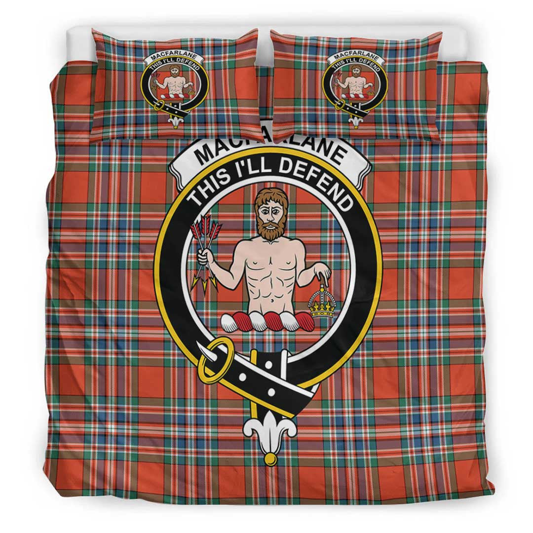 MacFarlane Ancient Tartan Crest Bedding Set