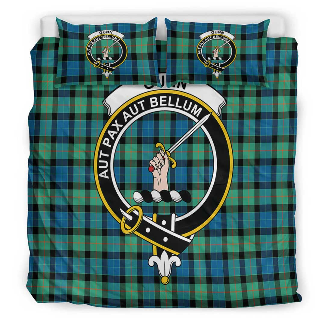 Gunn Ancient Tartan Crest Bedding Set