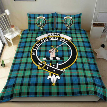 Gunn Ancient Tartan Crest Bedding Set