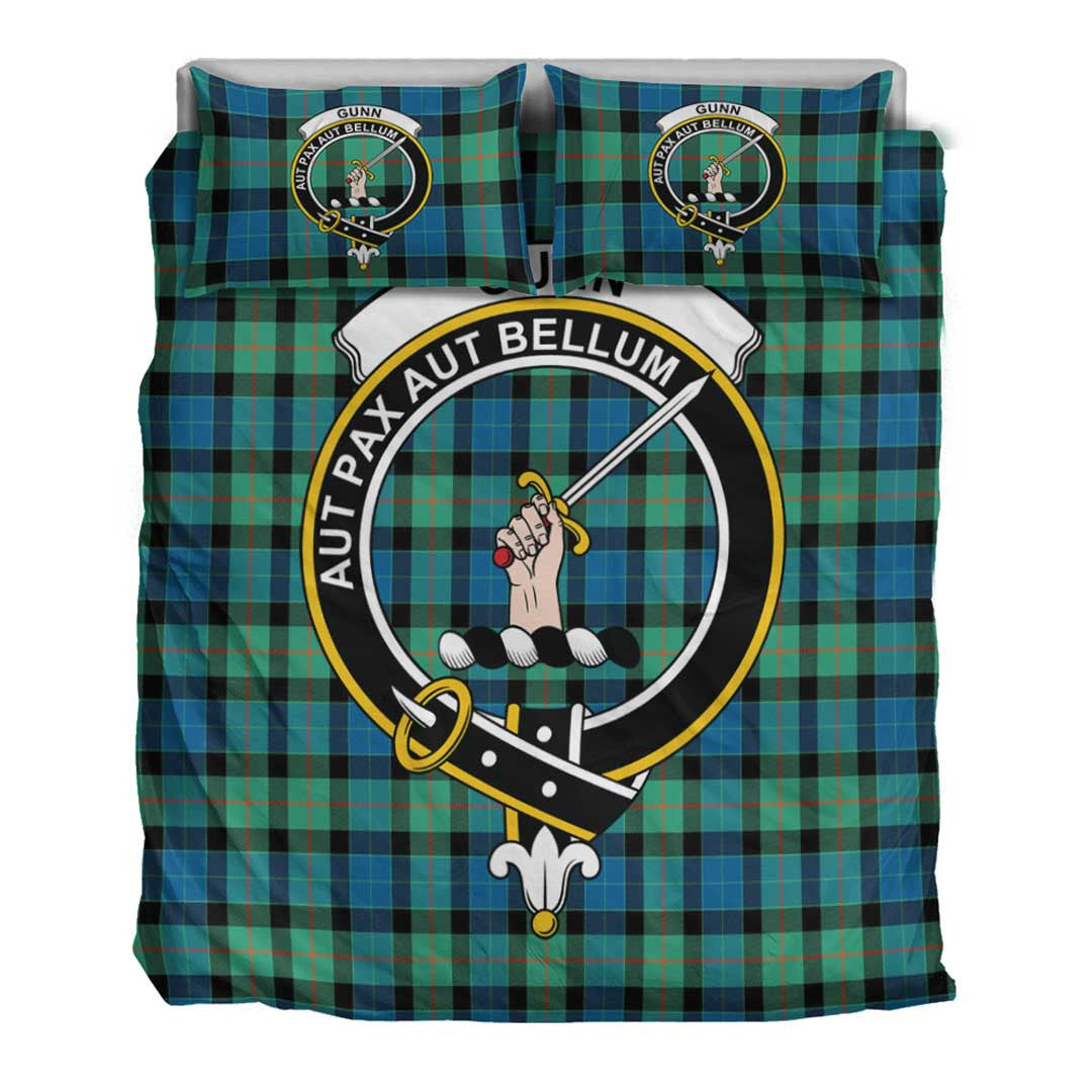 Gunn Ancient Tartan Crest Bedding Set