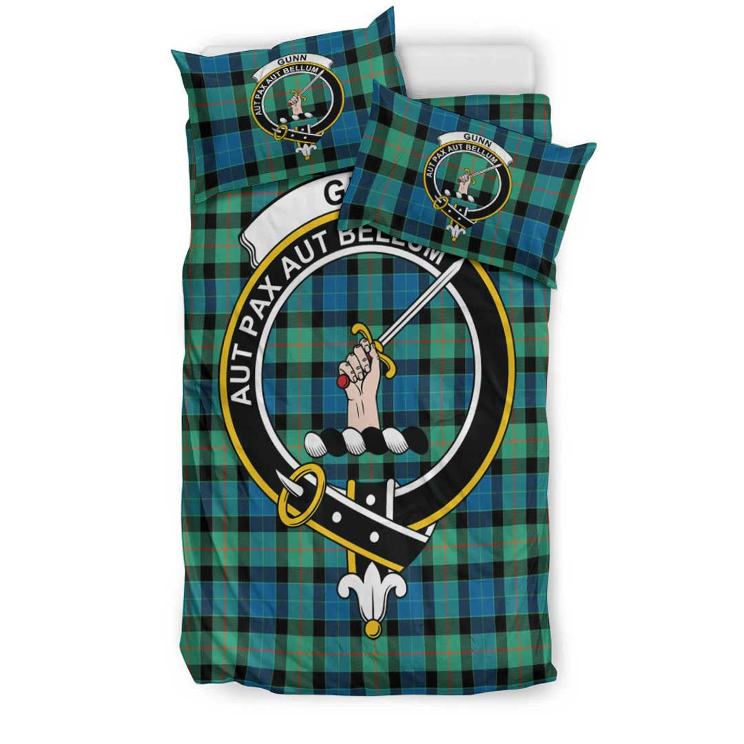 Gunn Ancient Tartan Crest Bedding Set