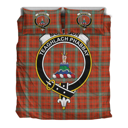 Morrison Red Ancient Tartan Crest Bedding Set