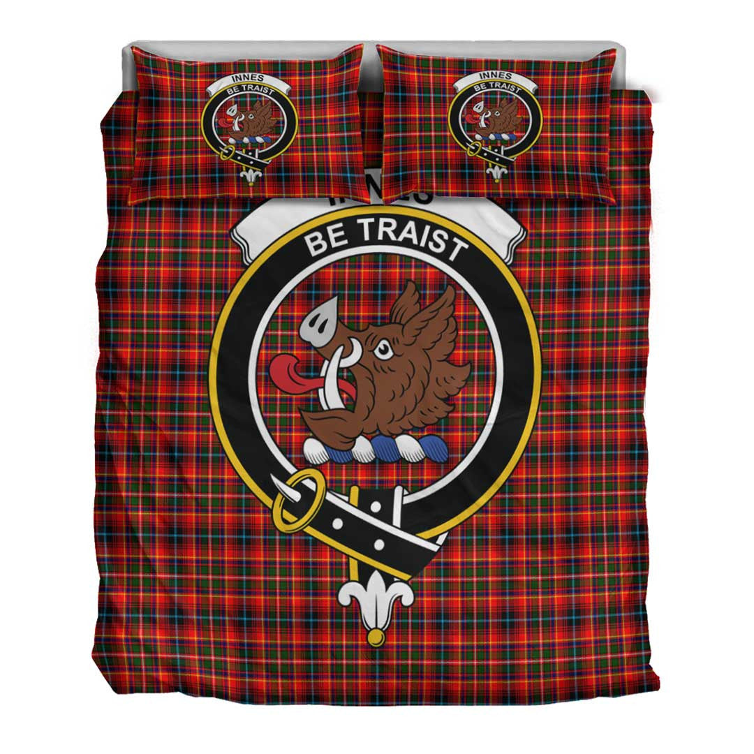 Innes Modern Tartan Crest Bedding Set