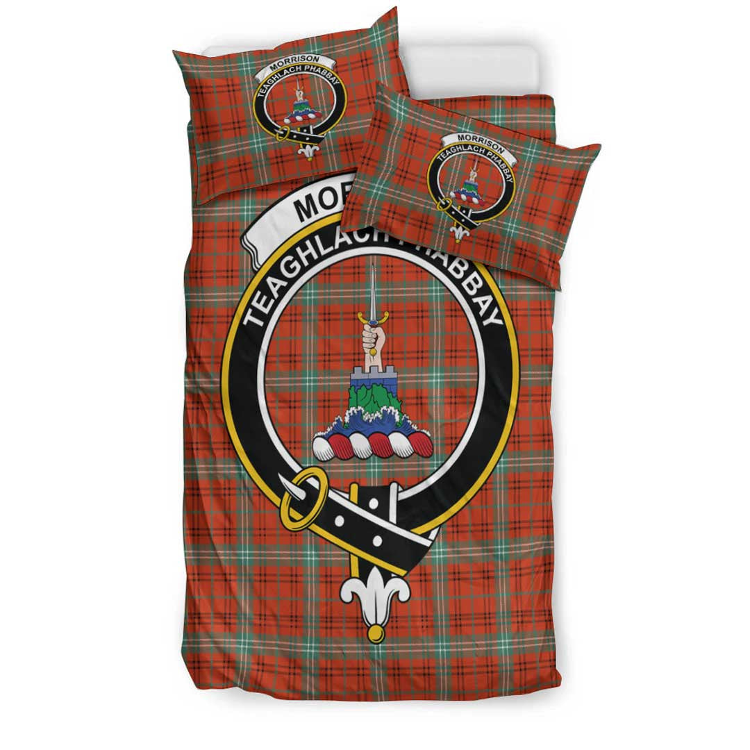 Morrison Red Ancient Tartan Crest Bedding Set