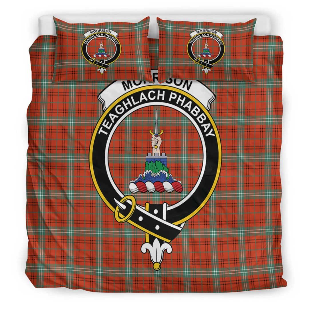 Morrison Red Ancient Tartan Crest Bedding Set