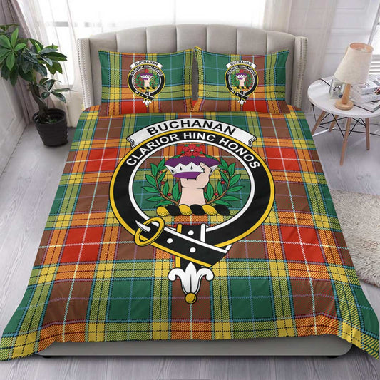 Buchanan Old Sett Tartan Crest Bedding Set