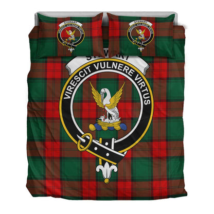 Stewart Atholl Modern Tartan Crest Bedding Set