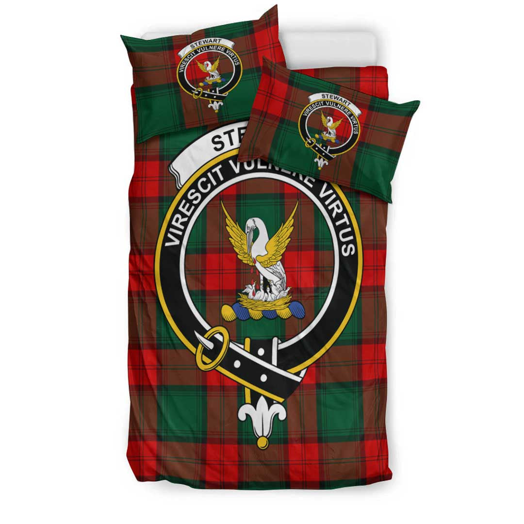 Stewart Atholl Modern Tartan Crest Bedding Set