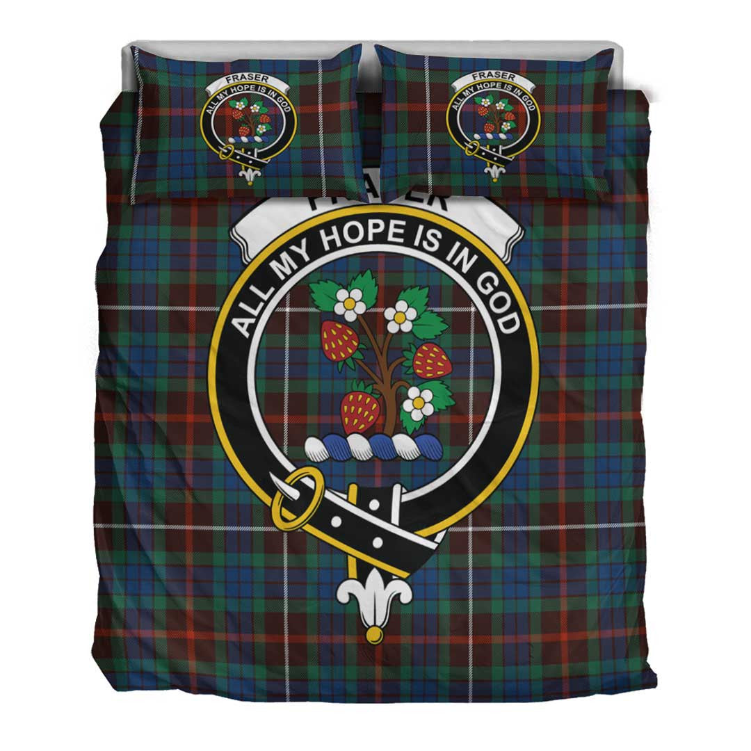 Fraser Hunting Ancient Tartan Crest Bedding Set