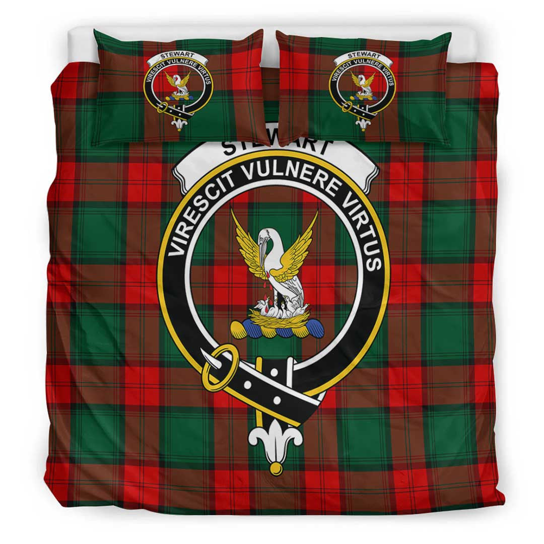 Stewart Atholl Modern Tartan Crest Bedding Set