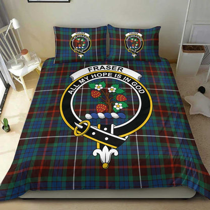 Fraser Hunting Ancient Tartan Crest Bedding Set