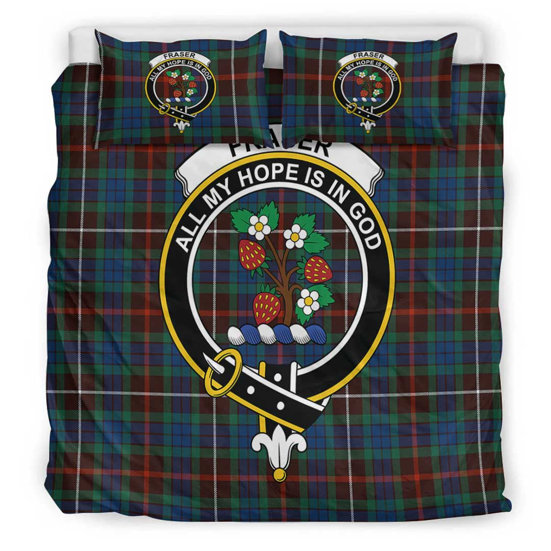 Fraser Hunting Ancient Tartan Crest Bedding Set