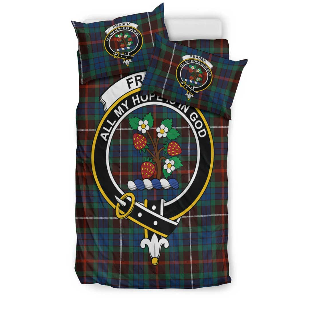 Fraser Hunting Ancient Tartan Crest Bedding Set