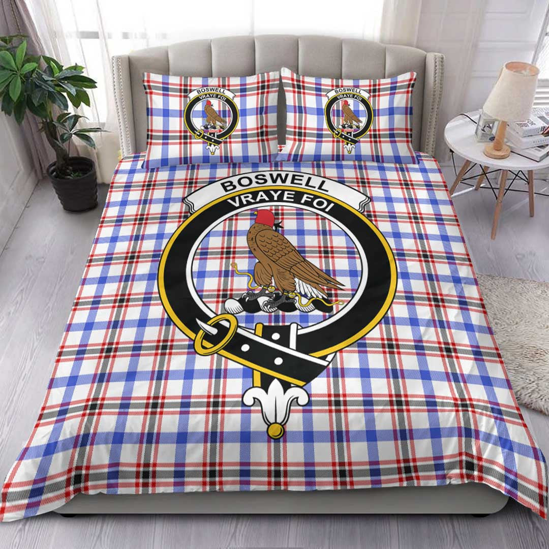 Boswell Modern Tartan Crest Bedding Set